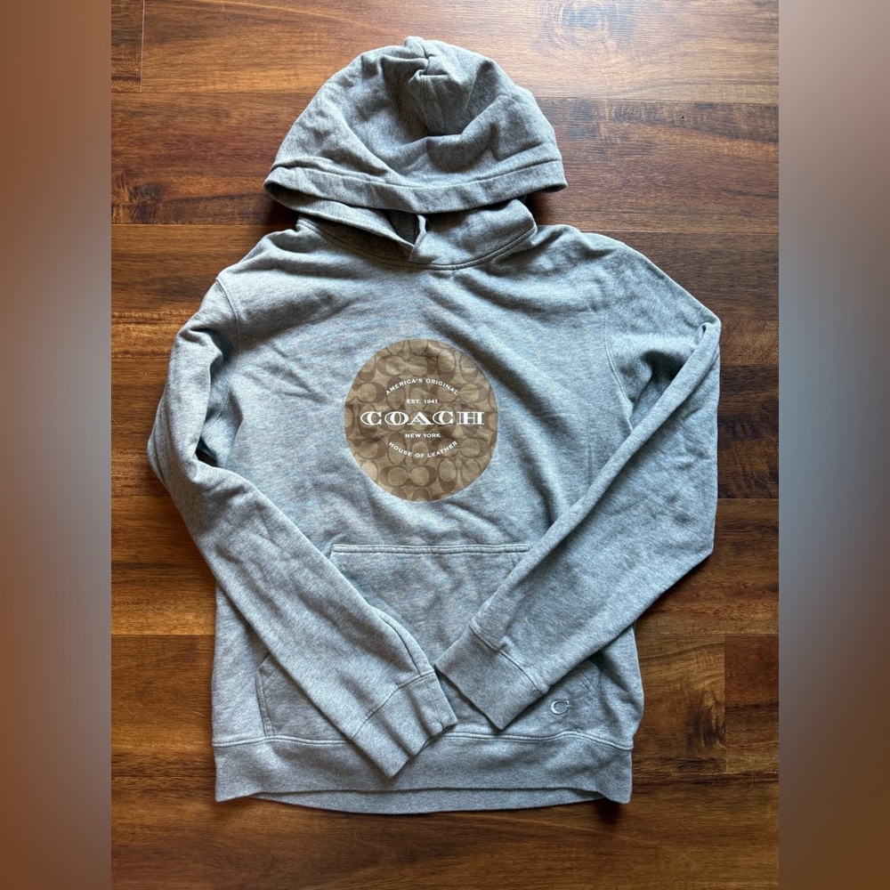 Women’s Grey Authentic Coach Logo Sweatshirt